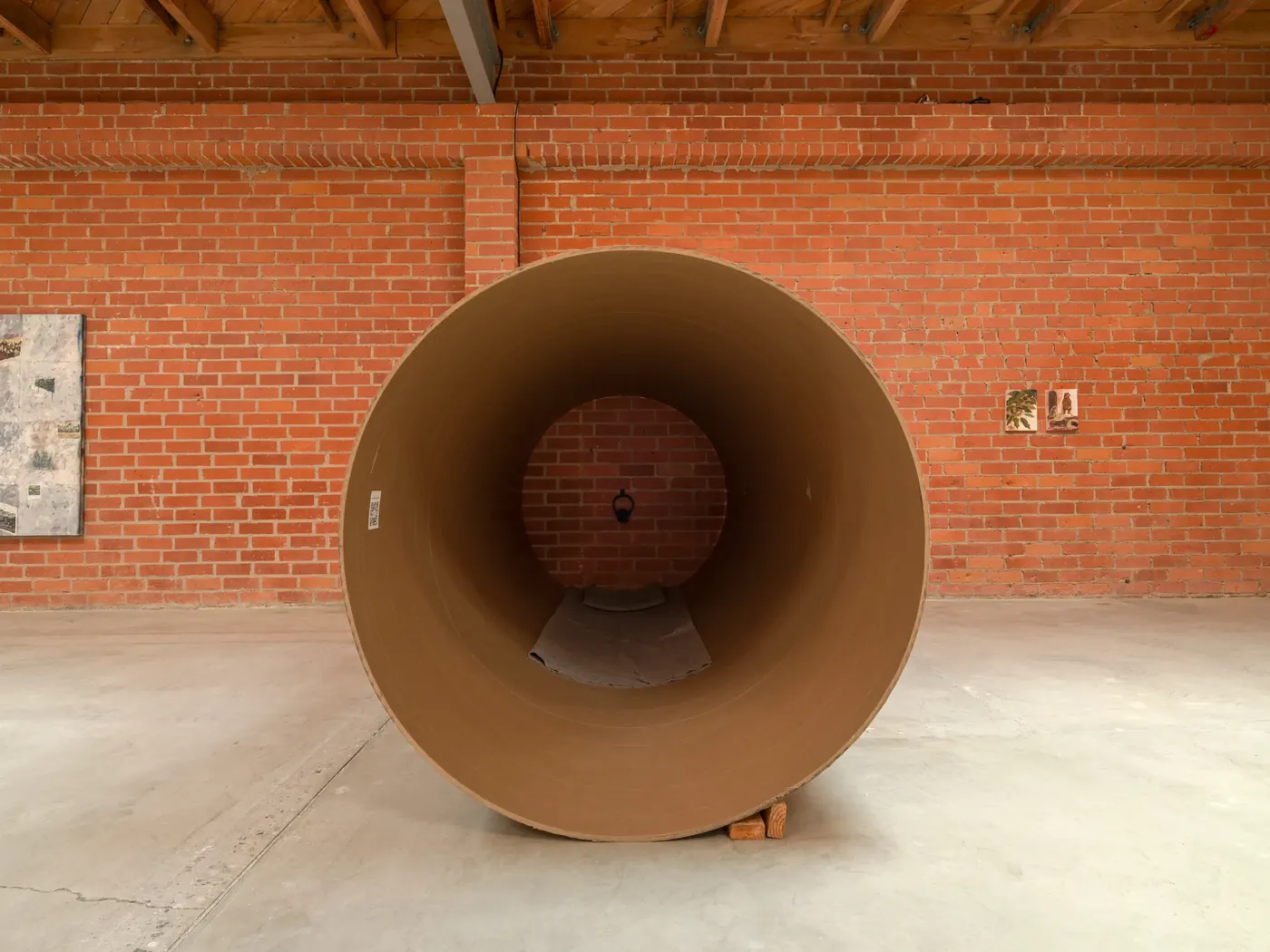 The Can You S…? sonotube installation in the gallery.